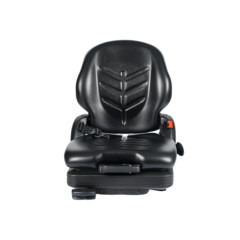 BF16 Kursi Suspensi Mekanis Pengganti Vinil Profil Rendah untuk Peralatan Forklift Penanganan Material - Hitam dengan EN13490 IT1+IT2