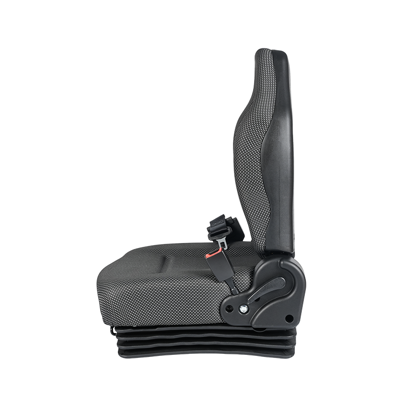 Kursi truk jangkauan bersertifikat BF6-3 EN13490 IT1 dengan sabuk pengaman yang dapat ditarik & peredam kejut & sakelar OPS untuk forklift baterai lithium Kompatibel dengan Hyster, Jungheinrich