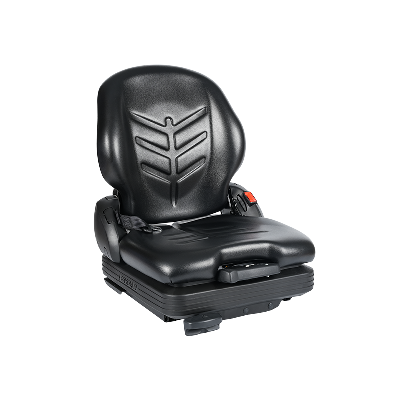 BF16 Kursi Suspensi Mekanis Pengganti Vinil Profil Rendah untuk Peralatan Forklift Penanganan Material - Hitam dengan EN13490 IT1+IT2